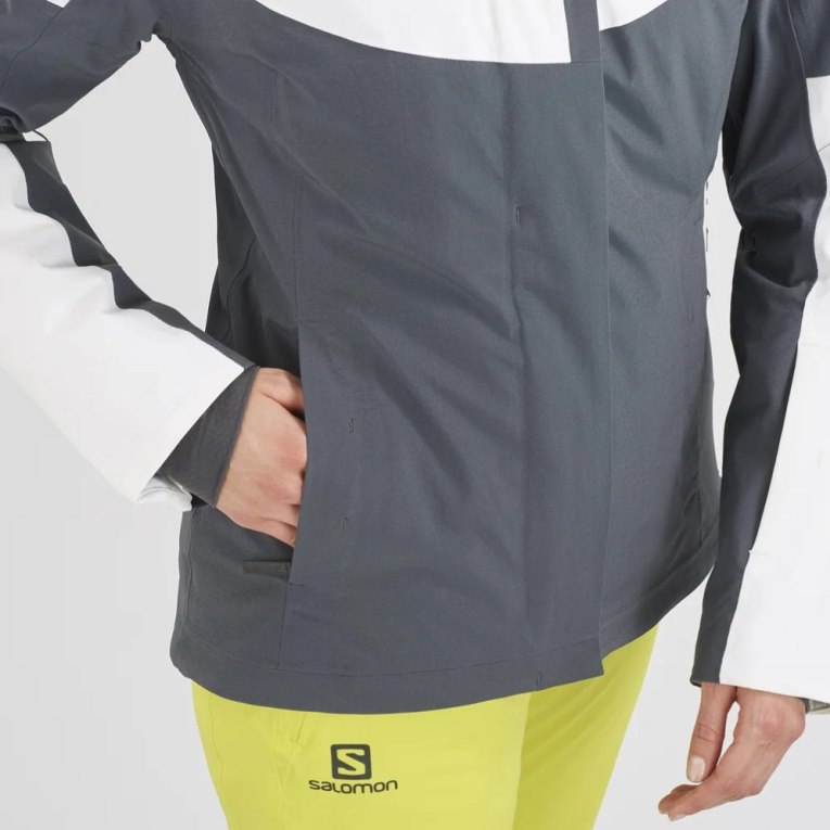 White / Black Salomon Speed Women's Insulated Jackets | PH 38547B